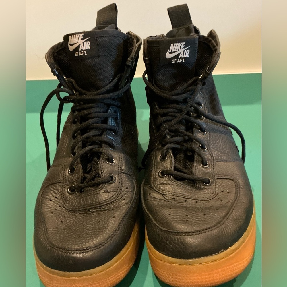 Nike SF AF1 Black with Gum Sole Sneakers